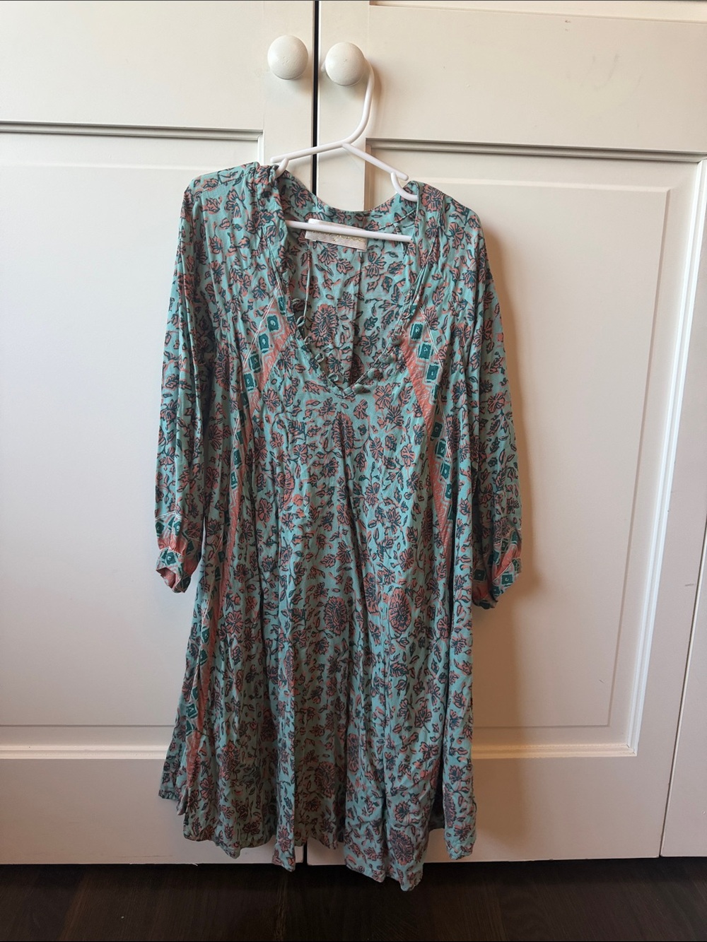Floral Teal and Pink Girl’s Tunic Dress